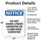 Signmission Do Not Crawl Under Conveyor Or, 12 in W x Rectangle, Aluminum OS-2PACK-NS-A-1218-V-11130 - alternate 6